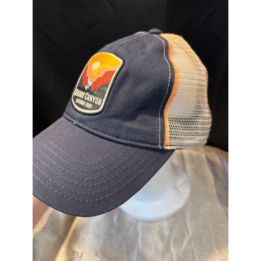 H3 Headwear Grand Canyon National Park Trucker Hat Navy Blue Mesh Snapback Cap
